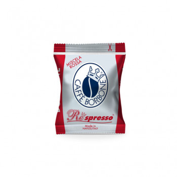 Caffè Borbone Respresso Miscela Rossa 100 kapsulių, skirtų Nespresso OriginalLine, tamsaus skrudinimo, intensyvumas 9/10, atskirai supakuotos