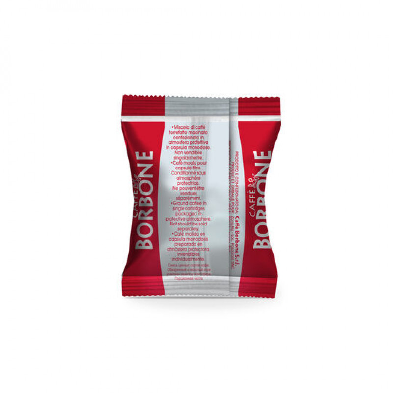 Kavos kapsulės Caffè Borbone Respresso Miscela Rossa, tinka Nespresso, 100 x 5 g, kiekviena supakuota atskirai