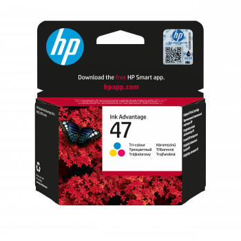 HP 47 trispalvis originalus rašalo kasetė - 14 ml (žydra, rausvai raudona, geltona)