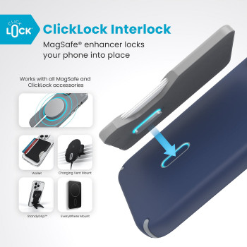 Speck Presidio2 Pro ClickLock & MagSafe dėklas, skirtas iPhone 16 Plus – tamsiai mėlynas