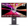 LG UltraGear Evo AI 32GX870B-B 31,5 colio Tandem OLED žaidimų monitorius, 4K 240Hz / FHD 480Hz, HDR500, USB-C 90W