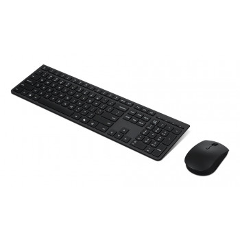 Lenovo Professional belaidžio klaviatūros ir pelės rinkinys – danų išdėstymas, 1600 DPI, 2,4 GHz, juoda
