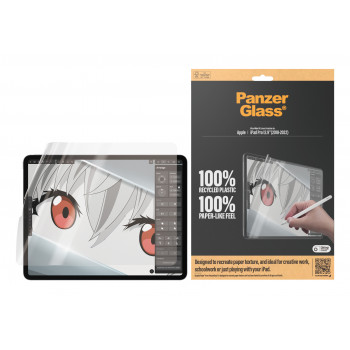 PanzerGlass GraphicPaper ekrano apsauga iPad Pro 12,9 colio (2018-2022) – matinė, nuo atspindžių, antibakterinė