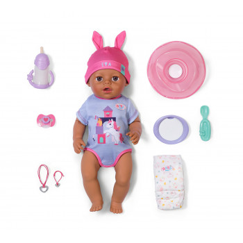 ZAPF CREATION BABY born Eva Click & Play 43cm lėlė su blond plaukais ir mėlynomis akimis
