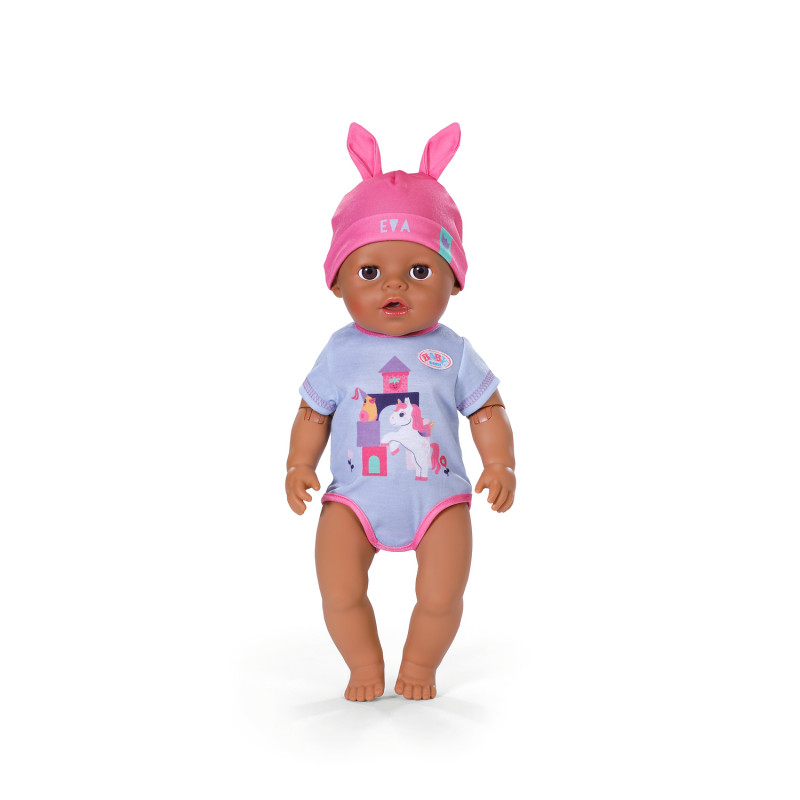 ZAPF CREATION BABY born Eva Click & Play 43cm lėlė su blond plaukais ir mėlynomis akimis