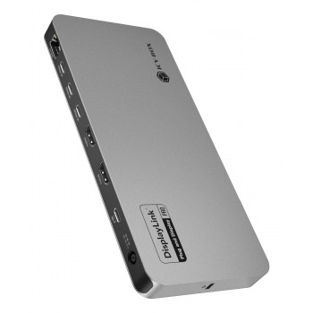 ICY BOX 12-in-1 Diamond Dock USB-C dokinimo stotis su dvigubu 4K vaizdu, 100W Power Delivery, Gigabit Ethernet ir kortelių skaitytuvu