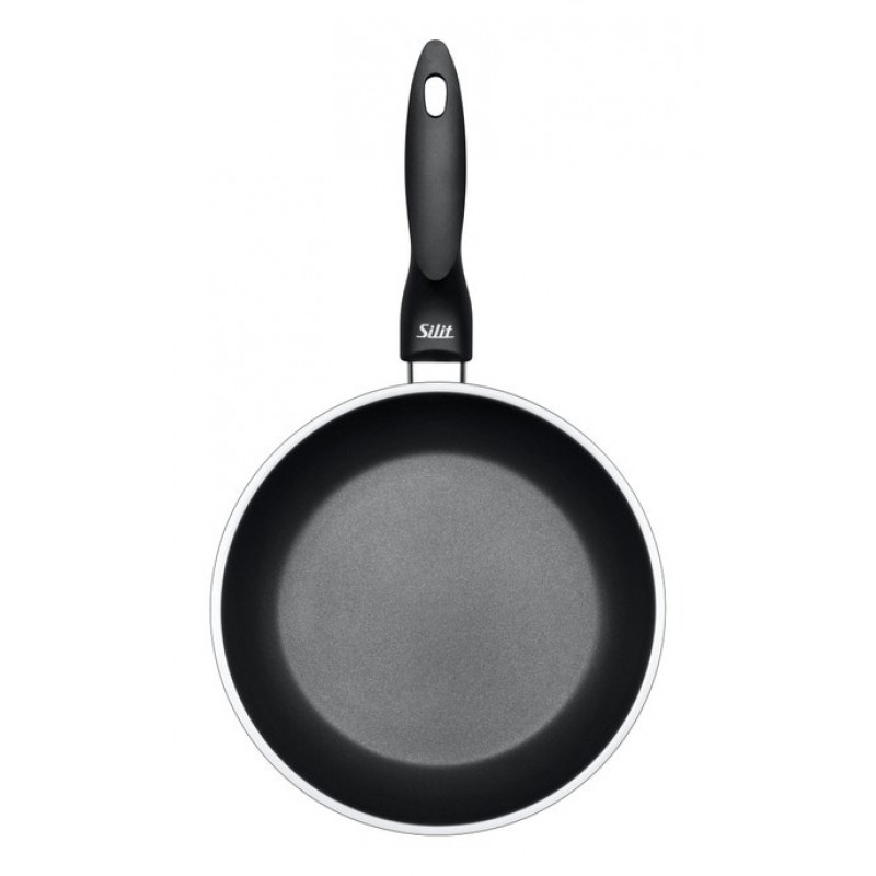SILIT Domus keptuvių rinkinys 24 ir 28 cm, nerūdijantis plienas su juoda rankena, tinka indukcijai, 2 dalių