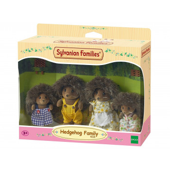 KAISER ELEKTRO Sylvanian Families Hedgehog Family of Stachel – kolekcinių flokuotų gyvūnėlių figūrėlių rinkinys, 4 figūrėlės su šukutėmis, nuo 3 metų