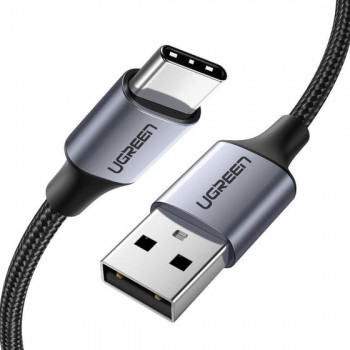 Ugreen USB į USB-C QC 3.0 1m kabelis su aliuminio jungtimi, juodas