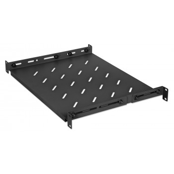 Intellinet Rack - Regal - su reguliuojamomis juostomis, fiksuotas montavimas - juodas, RAL 9004 - 1U - 48,3 cm (19)