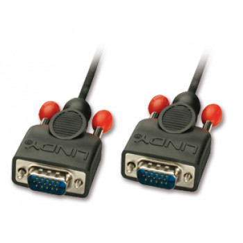 LINDY 31440 VGA kabelis M/M 1m Full HD 1920x1200, trigubai ekranuotas, juodas