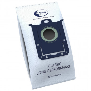 AEG GR201SM s-bag Classic Long Performance dulkių siurblio maišeliai, 8 vnt., mėlyni/balti, VX4 serijai, 900 168 824