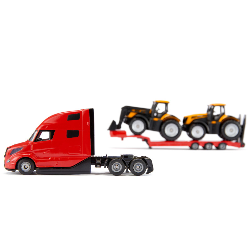 SIKU 1785 SUPER Volvo sunkvežimis su JCB traktoriais