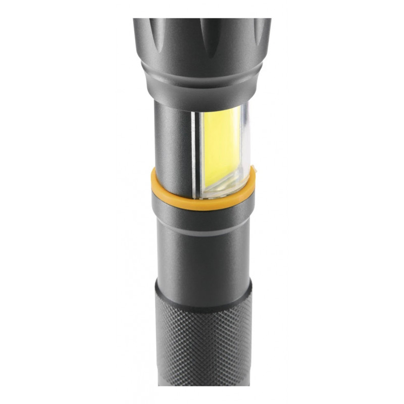 Hama W200 2-in-1 LED žibintuvėlis, 200 lm, Zoom Focus, 3 režimai, juodas
