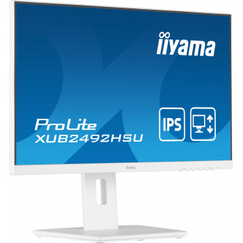 Iiyama ProLite XUB2492HSU-W5 23,8 colio Full HD IPS monitorius su USB šakotuvu ir reguliuojamo aukščio stovu