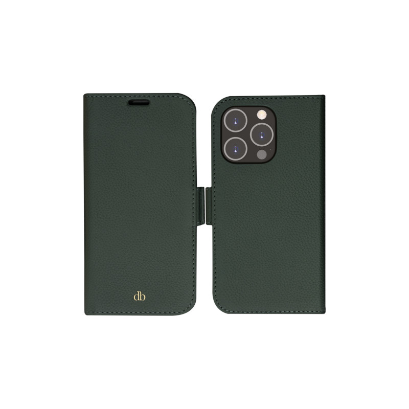 dbramante1928 New York Flip dėklas Apple iPhone 14 Pro - Evergreen - tvari viso grūdo oda