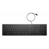 HP Desktop 320K Laidinė USB klaviatūra - Belgijos AZERTY išdėstymas, juoda, viso dydžio su skaičių klaviatūra, atspari išsiliejimui, skirta thin client ir staliniams kompiuteriams (9SR37AA#AC0)