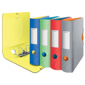 LEITZ Active Urban Chic segtuvas su svirtimi A4 82 mm šviesiai raudonas polifoamas Duo-Optik apvalus nugarėlė (1116-00-20)
