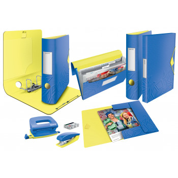 LEITZ Active Urban Chic A4 dokumentų segtuvas su svirtiniu mechanizmu, 82 mm, Stratos Grey, Polyfoam, Duo-Optik 1116-00-32