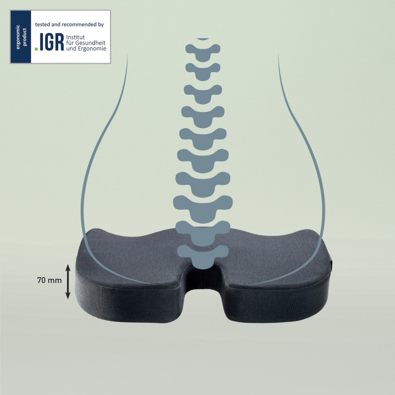 LEITZ iComfi Ergo šildomasis ergonominis pašildymo įklotas, tamsiai pilkas, 51920089