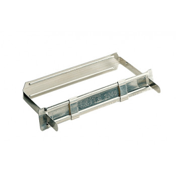 Leitz dokumentų segiklis metalinis su 2 slankikliais, skirtas standartiniam 80 mm perforavimui, sidabrinės spalvos, 50 vienetų (3068-00-00)