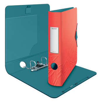 LEITZ Active Urban Chic svirtinė segtuvų dėžė, 180°, 65 mm, šviesiai raudona, A4, Polyfoam, Duo-Optik, apvalintas nugarėlė 1117-00-20