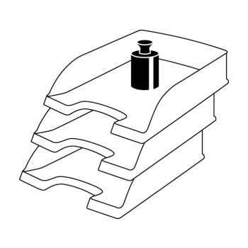 LEITZ Plus Letter Tray Standard A4 baltas, polistirenas, sukraunamas, 5 vnt. (5227-00-01)