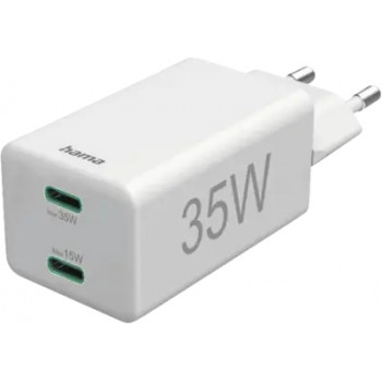 Hama USB-C Super Mini įkroviklis, 20 W, Power Delivery, baltas 00125159