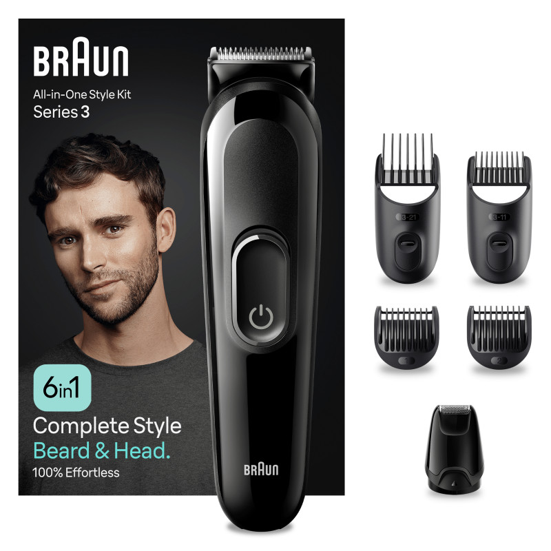 Braun All-in-One Style Kit MGK3420 daugiafunkcis kirpimo rinkinys, precizinis trimeris barzdai ir plaukams 4210201446774