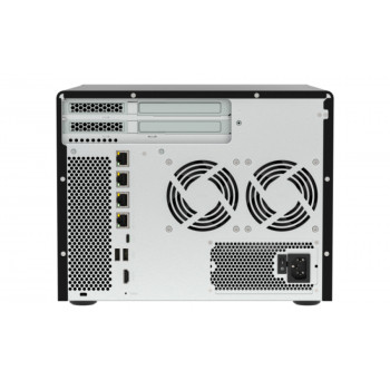 QNAP TVS-H877AX-R5-16G 8 skyrių QuTS hero NAS, AMD Ryzen V1500B, 16GB RAM, 2x2.5GbE, 2U Rackmount