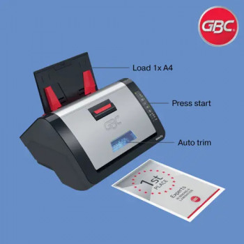 GBC Velocity A4 laminatorius su 10 kišenėmis, karštoji laminacija, 2 ritinėliai, apsauga nuo užstrigimo, juodas 4410076