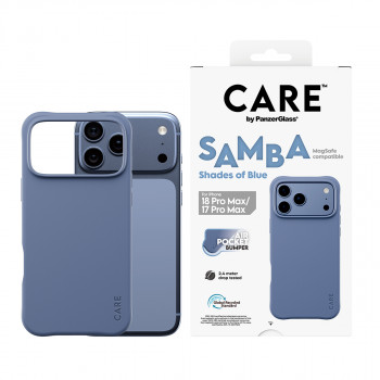 PanzerGlass CARE™ by Samba dėklas Shades of Blue su MagSafe, skirtas iPhone 17 Pro Max / 18 Pro Max, permatomas