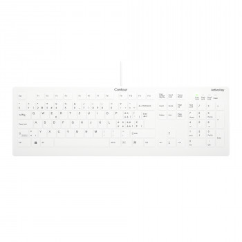 CHERRY DIGITAL HEALTH Active Key AK-C8112 medicininė plaunama klaviatūra, pilno dydžio, USB, QWERTZ, balta AK-C8112-US-W/CH