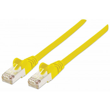 Intellinet High Performance Cat.7 SFTP tinklo prievado kabelis, 15 m, RJ-45 Male to RJ-45 Male, geltonas, be halogenų, Snagless 741125
