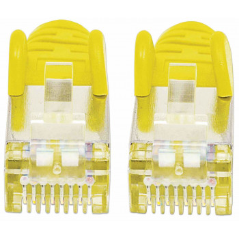 Intellinet High Performance Cat.7 SFTP tinklo prievado kabelis, 15 m, RJ-45 Male to RJ-45 Male, geltonas, be halogenų, Snagless 741125