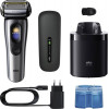 Braun NEVO 17000cc elektrinė skutimosi mašinėlė su Clean&Charge stotimi, 5 režimai, 360° galvutė, chromo/sidabro spalvos 349659