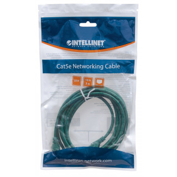Intellinet Cat6 UTP tinklo kabelis, 2 x RJ-45, lietas, 5,0 m, žalias (343718)
