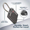 Cellularline TRACY LOCK išmanusis spyninis užraktas su Bluetooth sekikliu per Apple Find My, juodas 61302