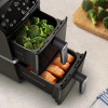 Philips Ovi Stacked Dual Basket 4000 oro gruzdintuvė 9L 2700W juoda ir sidabro spalvos NA461/00