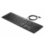 HP Business Slim USB klaviatūra - ispanų QWERTY, atspari išsiliejimams, juoda
