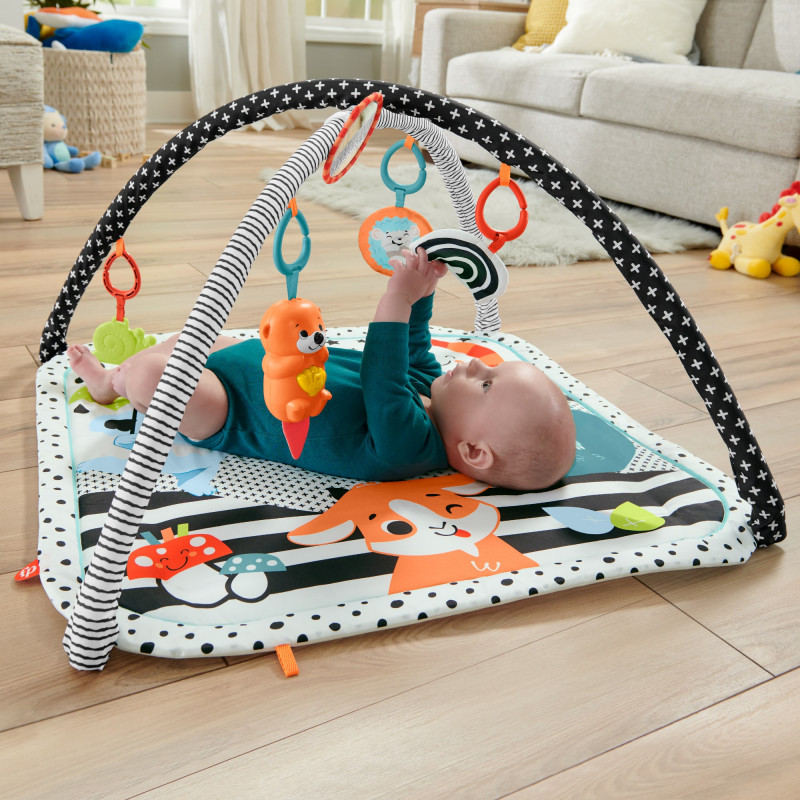 Mattel kūdikių žaidimų centras su žaidimų arka, šviesomis ir muzika, kilimėlis/arka (HBP41)