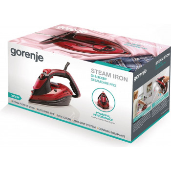 Gorenje SIH2800BF garinis lygintuvas 2800 W keraminė padas raudonas
