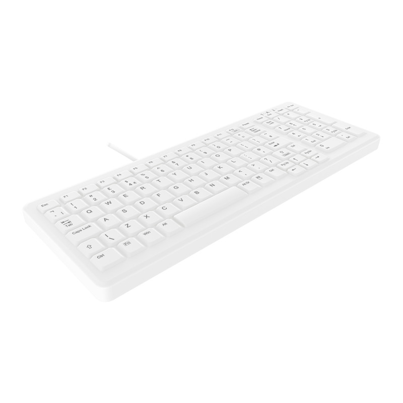 CHERRY Active Key MedicalKey AK-C7000F-U1-W/UK laidinis USB klaviatūra, balta/šviesiai pilka, IP68 sandari, dezinfekuojama