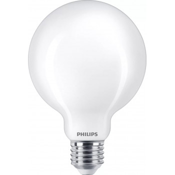 Philips LED Classic 60W G93 E27 šiltai balta matinė nepritemdoma rutulinė lemputė