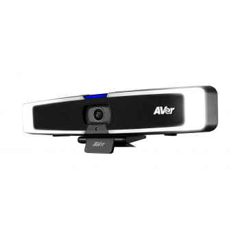AVer VB130 4K USB vaizdo soundbar su išmaniuoju apšvietimu, 4x skaitmeniniu priartinimu, 120° FOV, AI automatiniu sekimu, beamforming mikrofonu, 10W garsiakalbiu, PoE+