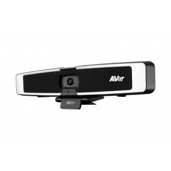 AVer VB130 4K USB vaizdo soundbar su išmaniuoju apšvietimu, 4x skaitmeniniu priartinimu, 120° FOV, AI automatiniu sekimu, beamforming mikrofonu, 10W garsiakalbiu, PoE+