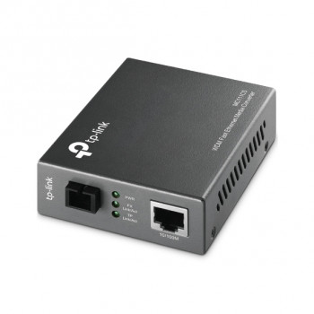 TP-LINK MC111CS Fast Ethernet vieno režimo WDM dvikryptis medijos konverteris, 100 Mbps, SC, 20 km, juodas