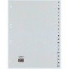 REXEL HETZEL A4 A-Z skyriklis su 20 kortelėmis, polipropilenas, pilkas, 80-80-80 mm perforacija 25240481