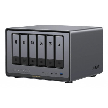 Ugreen NASync DXP6800 Pro 6 dėžių NAS sistema, Intel Core i5-1235U, 8GB DDR5, 2x10GbE + 2x2.5GbE, 2xM.2 NVMe, 2xUSB3.2 Gen2, HDMI, PCIe 4.0 25899