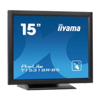 Iiyama ProLite T1531SR-B5 15 colių jutiklinis LED monitorius - 1024 x 768, TN, HDMI/VGA/DisplayPort, garsiakalbiai, matinis juodas